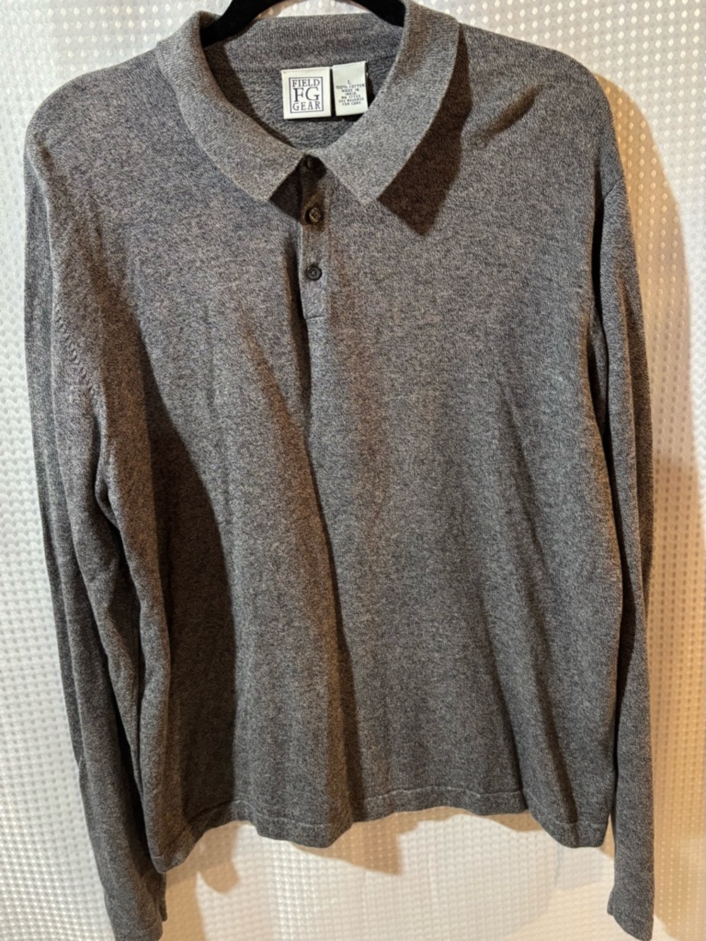 Field Gear L Polo Neck Cotton Sweater